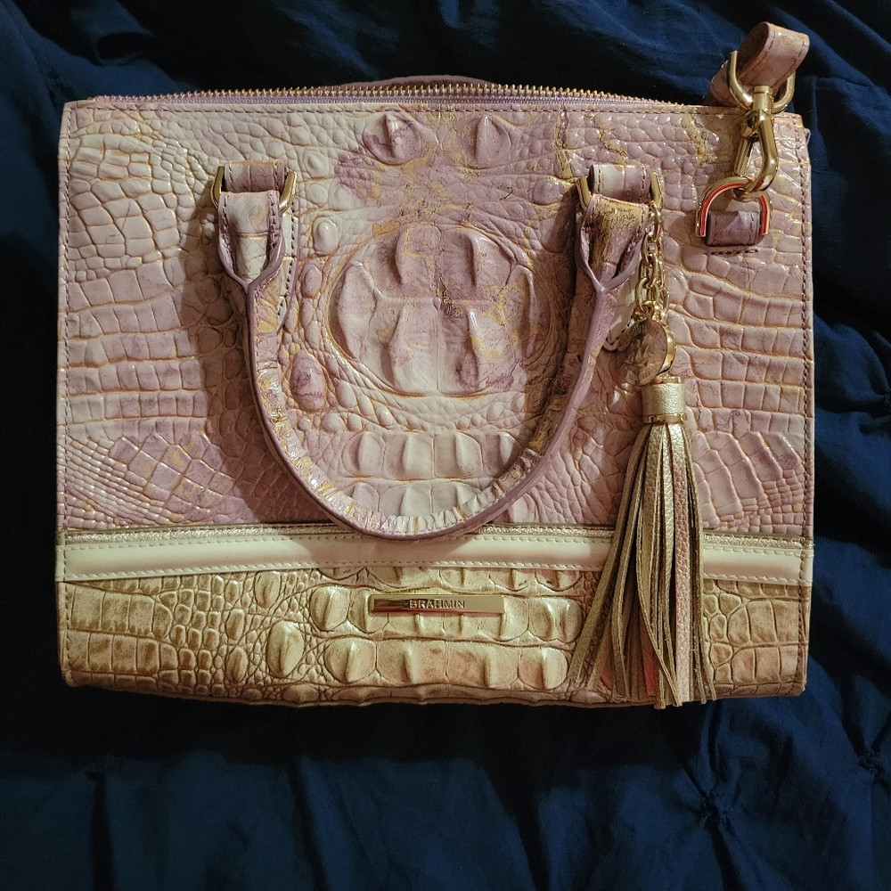 BRAHMIN Anywhere Convertible-Lilac Whimsy